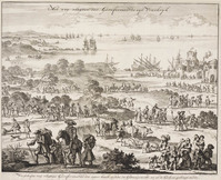 KG 16654
<br/>
'Het weg vlugten der Gereformeerde uyt Vrankryk'
<br/>
<em>Luyken, Jan (1649-1712)</em>